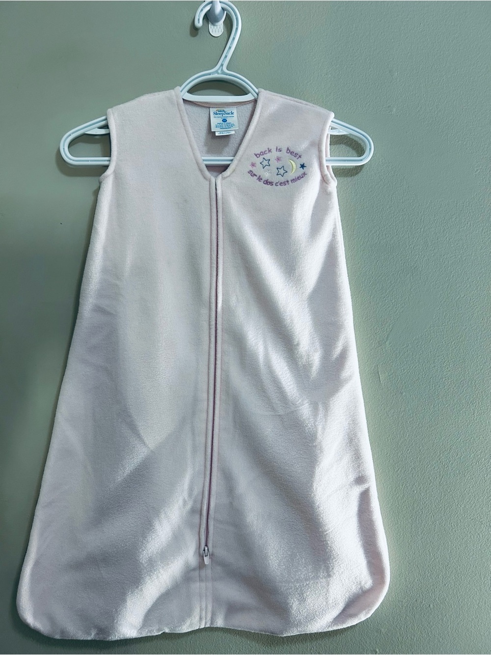 Halo Pink Baby Sleep Sack with Star Embroidery